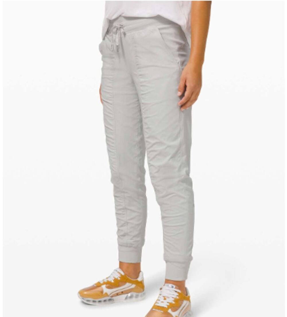 Lululemon Dance Studio Jogger Lined Vapor Light Gray Size 4 Cinch Cuff Pockets